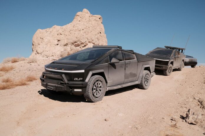 Tesla Cybertruck CYBRSHOCKS Rear Secondary Adjustable Shock Kit Unplugged Performance 7